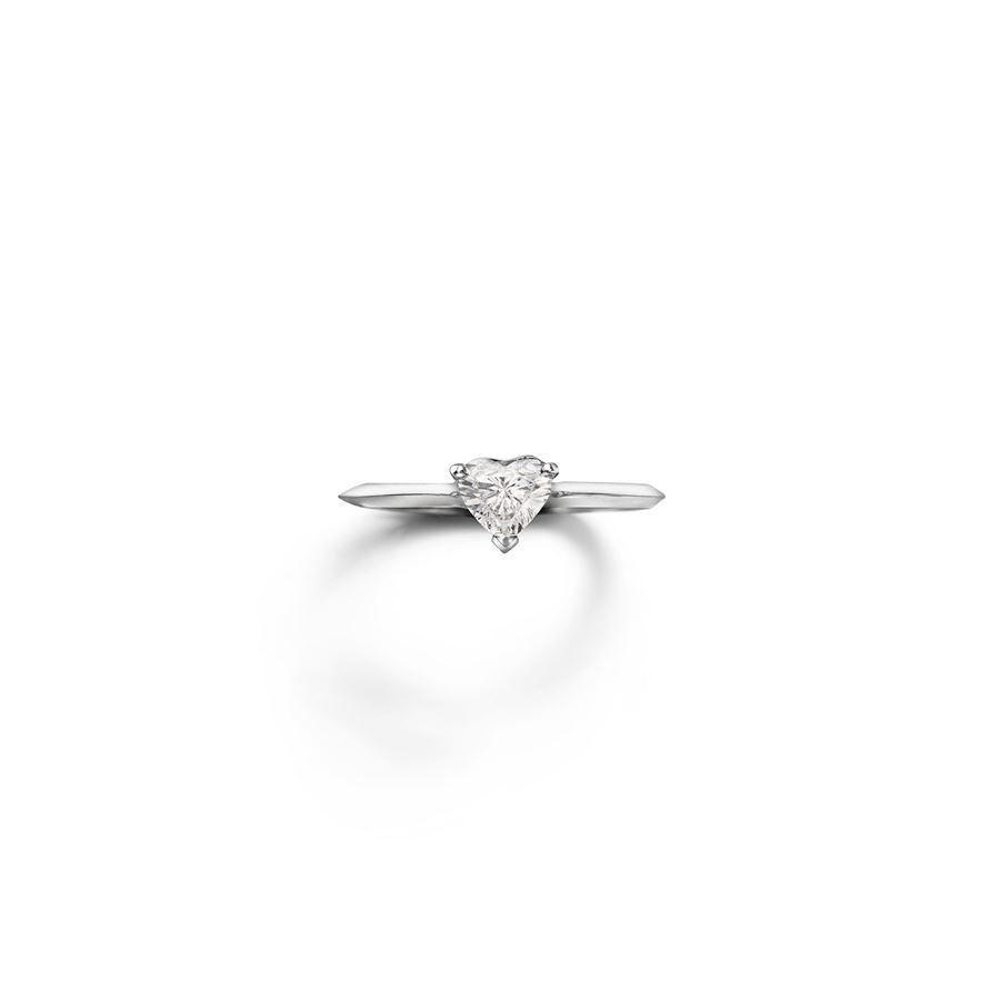 Solitario 'Balance' oro bianco con cuore BALANCE | AN AU18B1 CUORE CT 0,47